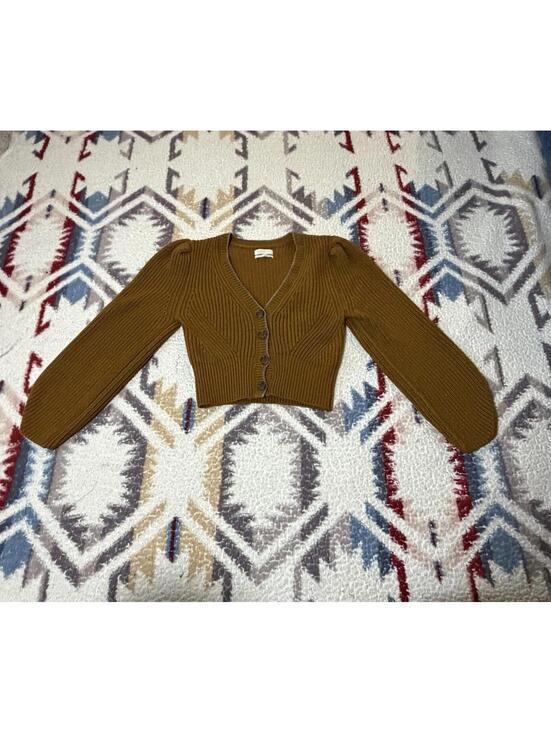 Urban Outfitters Sweaters - Urban Outfitters Cardigan Sweater Womens Large Brown Cropped Dolman V Neck